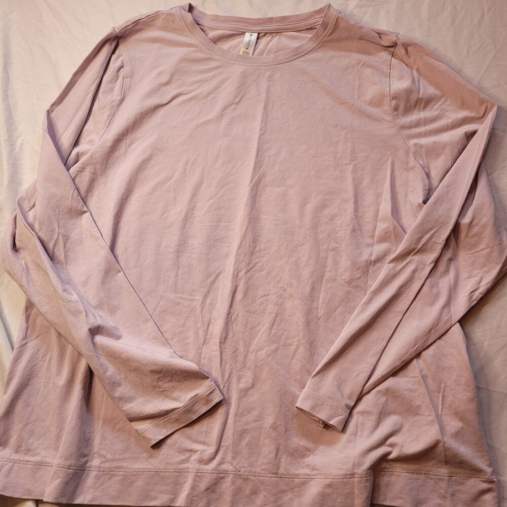 Athleta long sleeve lilac shirt size 1X EUC